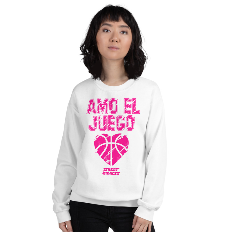AMO EL JUEGO WOMEN'S BASKETBALL DRIP GRAPHIC PRINT CREWNECK SWEATSHIRT