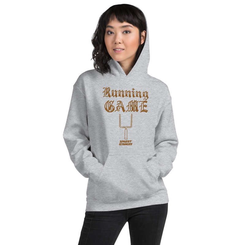 RUNNING GAME WOMEN'S FOOTBALL DRIP GRAPHIC PRINT HOODIE SWEATSHIRT