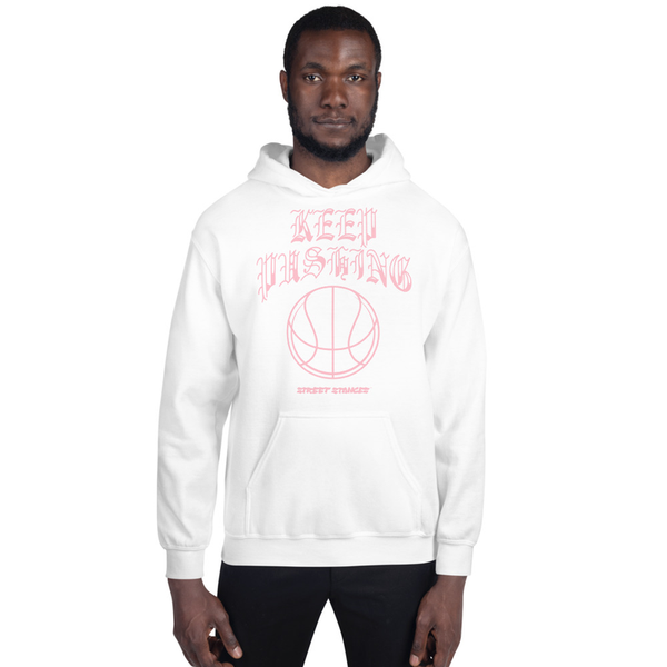 KEEP PUSHING MEN'S BASKETBALL DRIP GRAPHIC PRINT HOODIE SWEATSHIRT