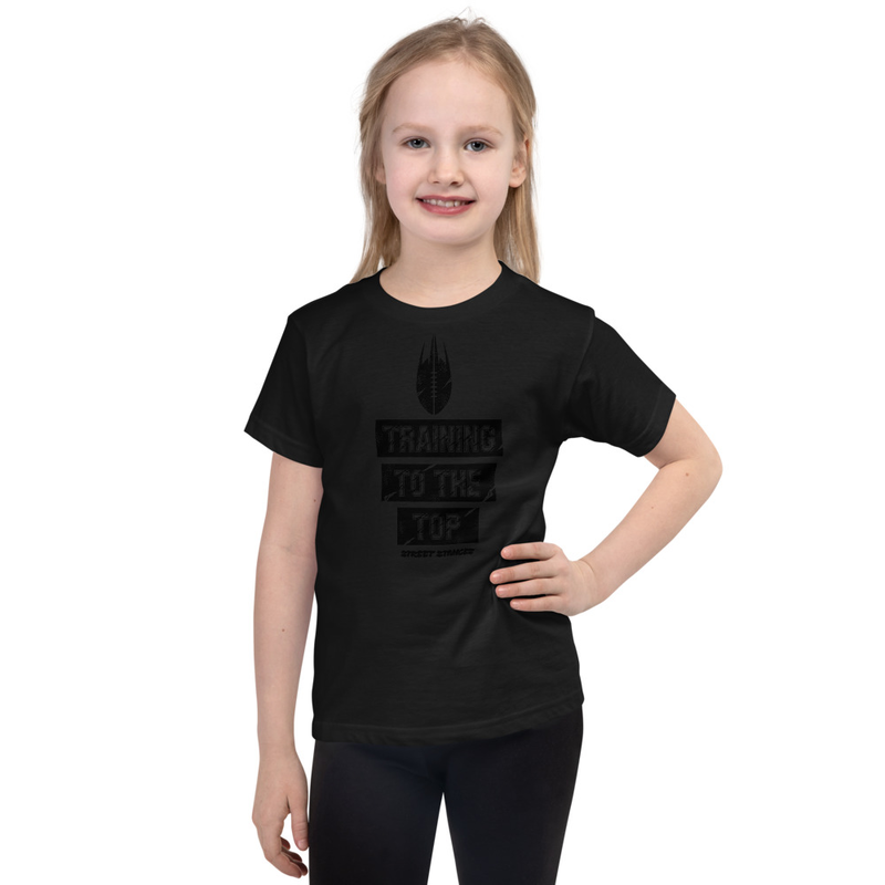 TRAINING TO THE TOP GIRL FOOTBALL DRIP GRAPHIC PRINT T-SHIRT