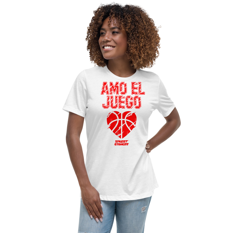 AMO EL JUEGO WOMEN'S BASKETBALL DRIP GRAPHIC PRINT T-SHIRT