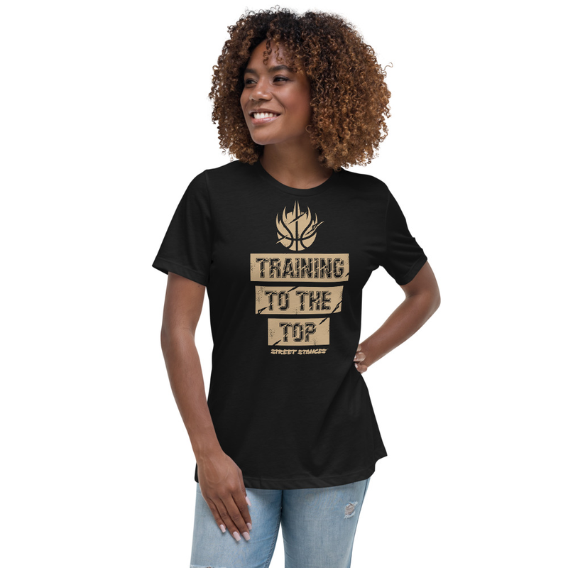 TRAINING TO THE TOP WOMEN'S BASKETBALL DRIP GRAPHIC PRINT T-SHIRT