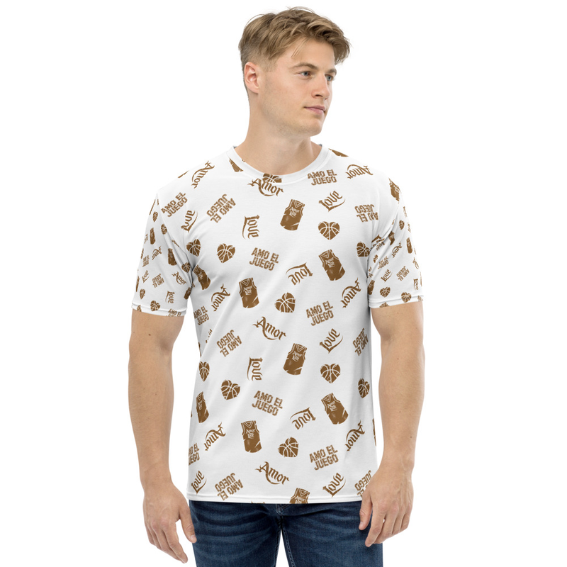 AMO EL JUEGO MEN'S BASKETBALL DRIP GRAPHIC PATTERN T-SHIRT