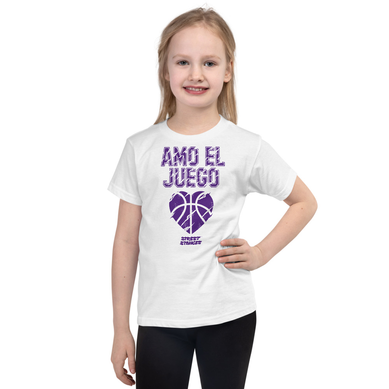 AMO EL JUEGO GIRLS BASKETBALL DRIP GRAPHIC PRINT T-SHIRT