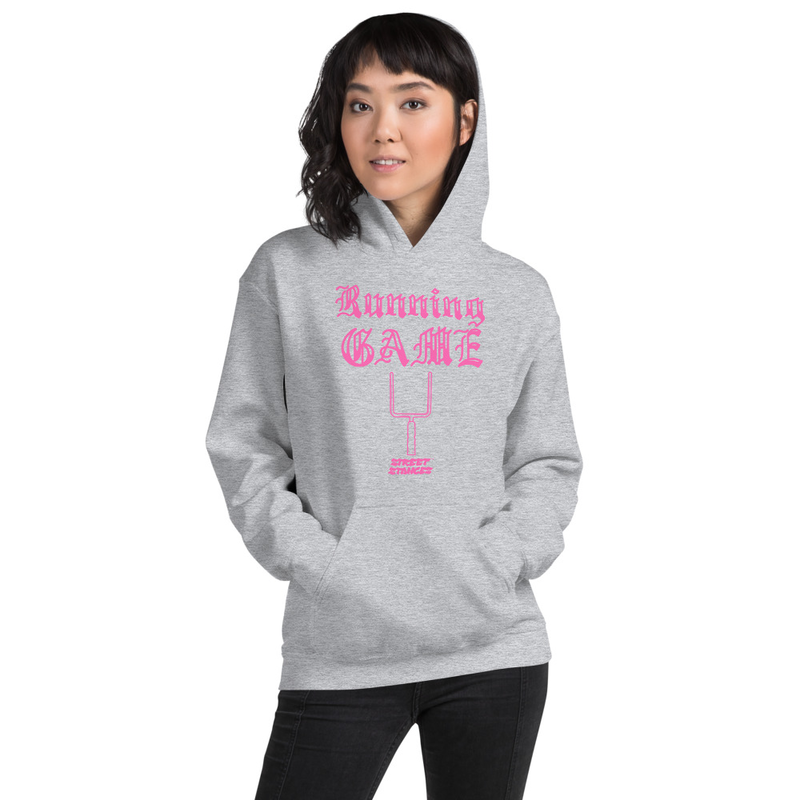 RUNNING GAME WOMEN'S FOOTBALL DRIP GRAPHIC PRINT HOODIE SWEATSHIRT