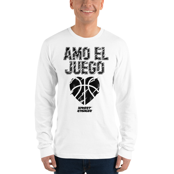 AMO EL JUEGO MEN'S BASKETBALL DRIP GRAPHIC PRINT LONG SLEEVE T- SHIRT