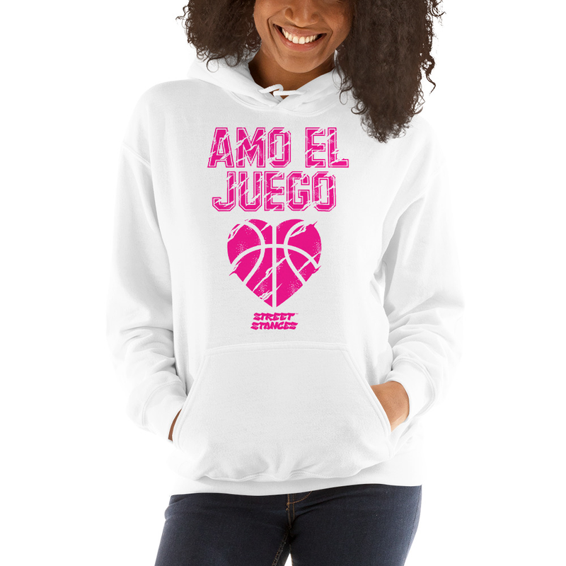 AMO EL JUEGO WOMEN'S BASKETBALL DRIP GRAPHIC PRINT HOODIE SWEATSHIRT