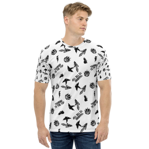 TRAINING TO THE TOP MEN'S BASKETBALL DRIP GRAPHIC PATTERN T-SHIRT