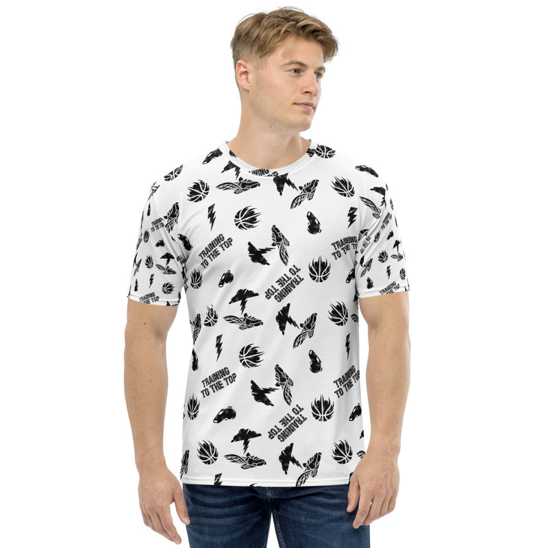 TRAINING TO THE TOP MEN'S BASKETBALL DRIP GRAPHIC PATTERN T-SHIRT