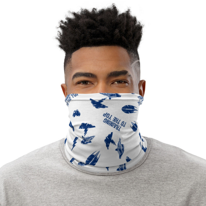 TRAINING TO THE TOP FOOTBALL DRIP GRAPHIC PATTERN NECK GAITER