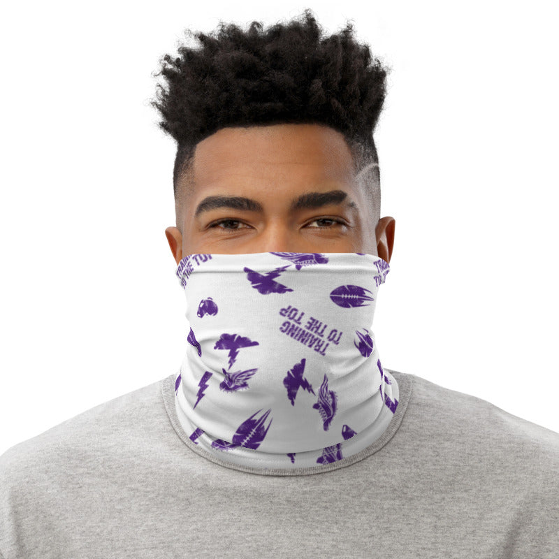 TRAINING TO THE TOP FOOTBALL DRIP GRAPHIC PATTERN NECK GAITER