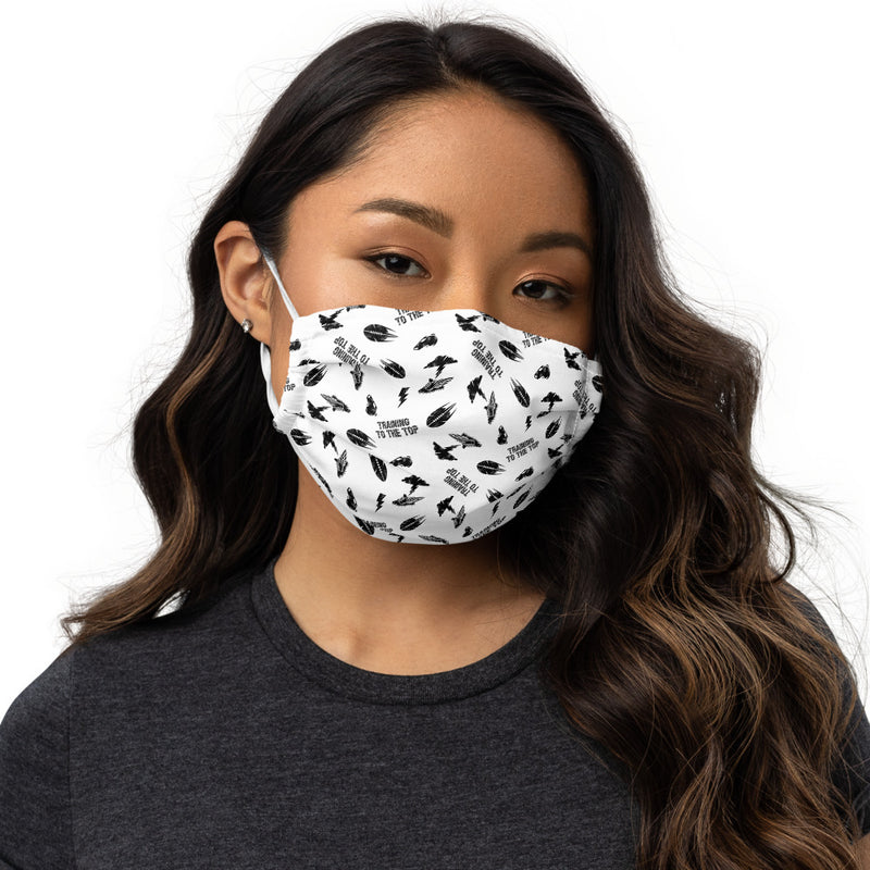 TRAINING TO THE TOP FOOTBALL DRIP GRAPHIC PATTERN FACE MASK