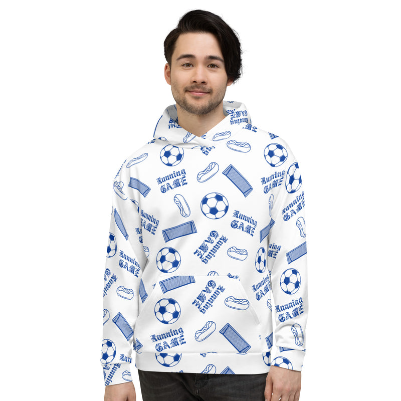 RUNNING GAME MEN'S SOCCER DRIP GRAPHIC PATTERN HOODIE SWEATSHIRT