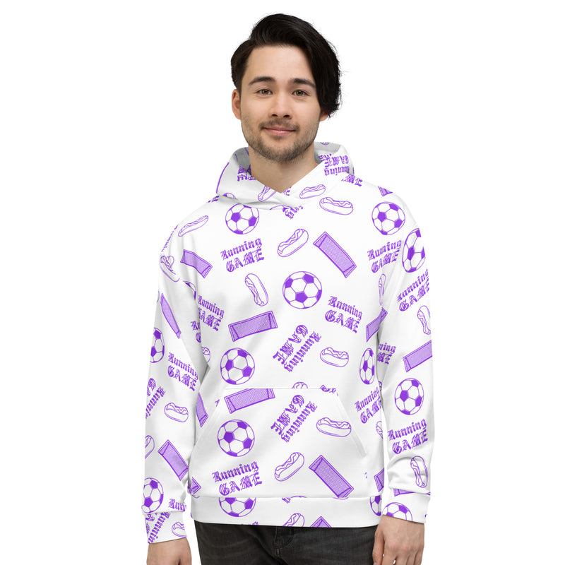 RUNNING GAME MEN'S SOCCER DRIP GRAPHIC PATTERN HOODIE SWEATSHIRT