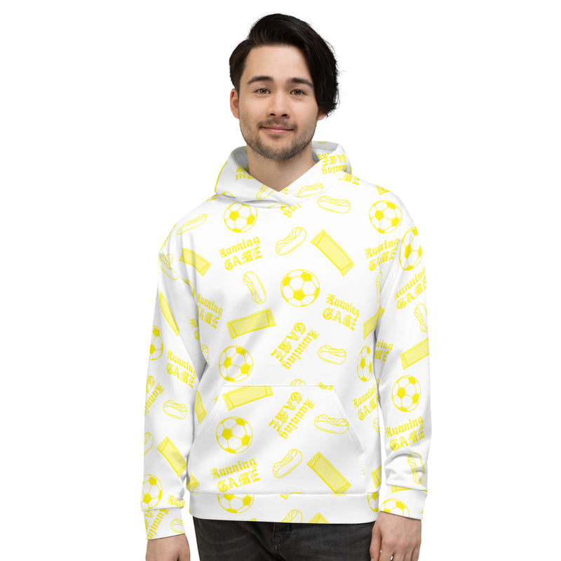 RUNNING GAME MEN'S SOCCER DRIP GRAPHIC PATTERN HOODIE SWEATSHIRT