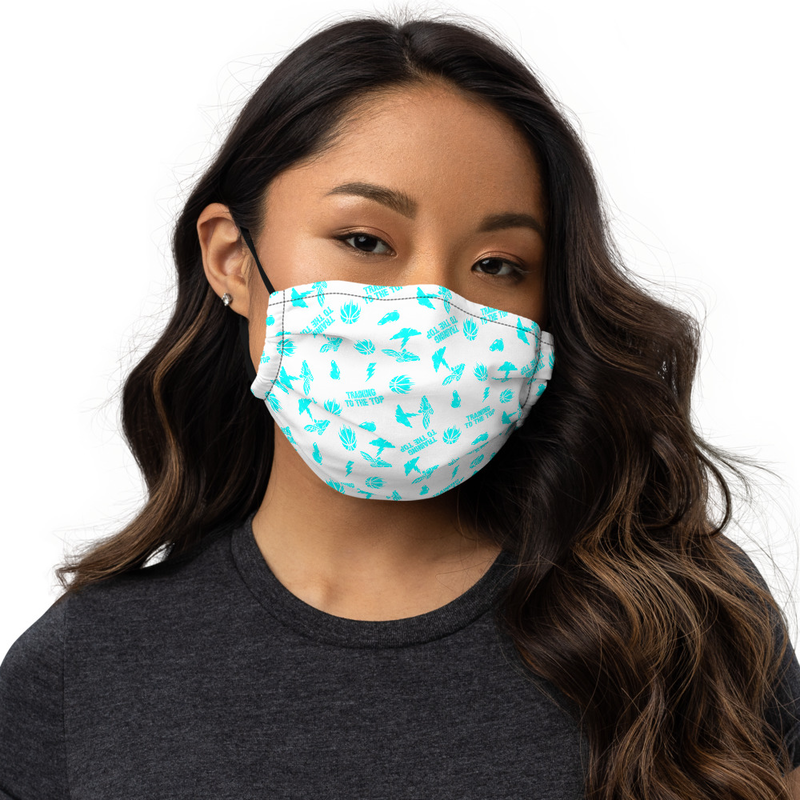TRAINING TO THE TOP BASKETBALL DRIP GRAPHIC PATTERN FACE MASK