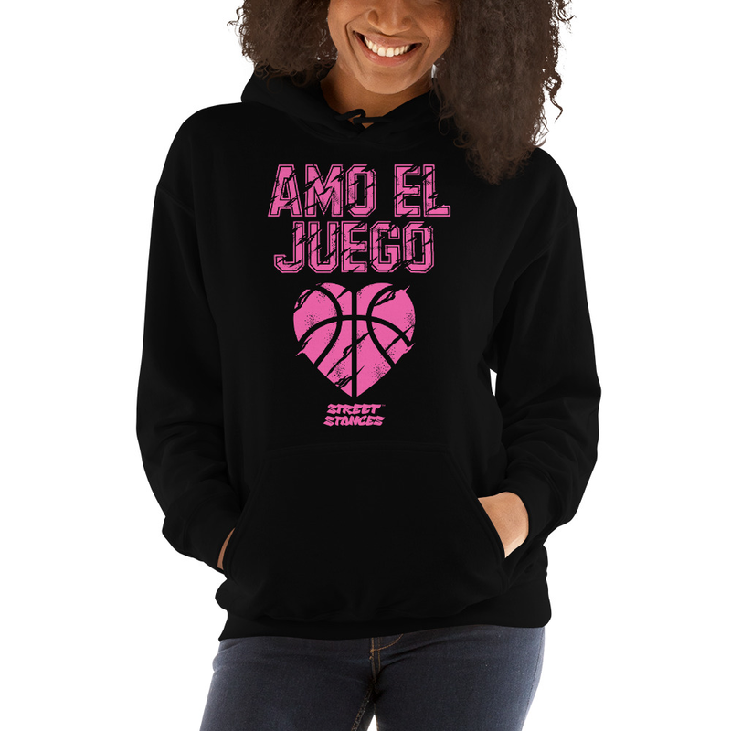 AMO EL JUEGO WOMEN'S BASKETBALL DRIP GRAPHIC PRINT HOODIE SWEATSHIRT