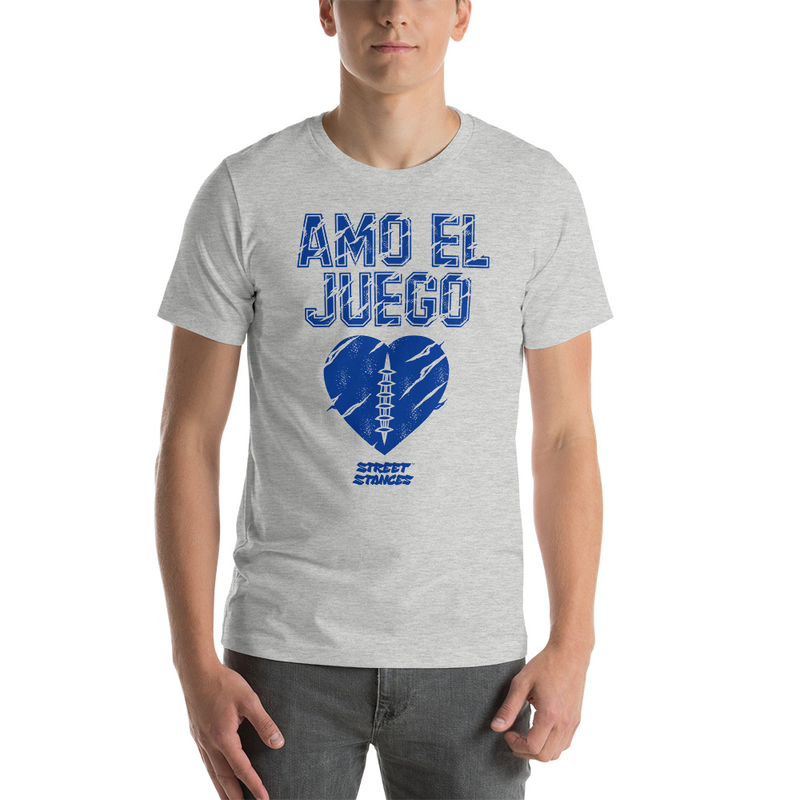AMO EL JUEGO MEN'S FOOTBALL DRIP GRAPHIC PRINT T-SHIRT