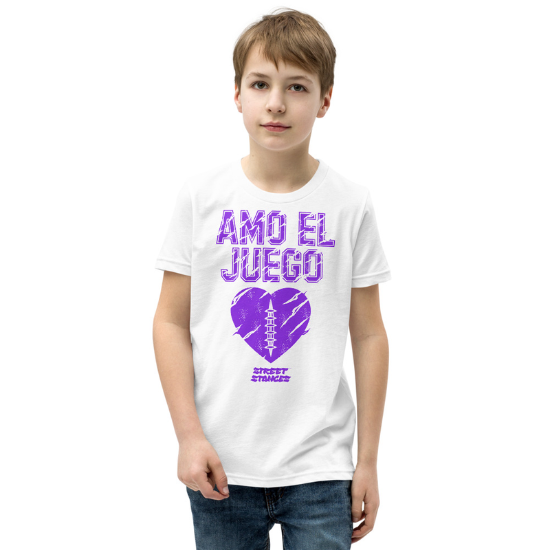 AMO EL JUEGO YOUTH FOOTBALL DRIP GRAPHIC PRINT T-SHIRT