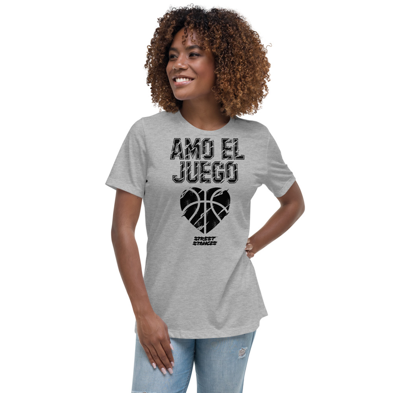 AMO EL JUEGO WOMEN'S BASKETBALL DRIP GRAPHIC PRINT T-SHIRT