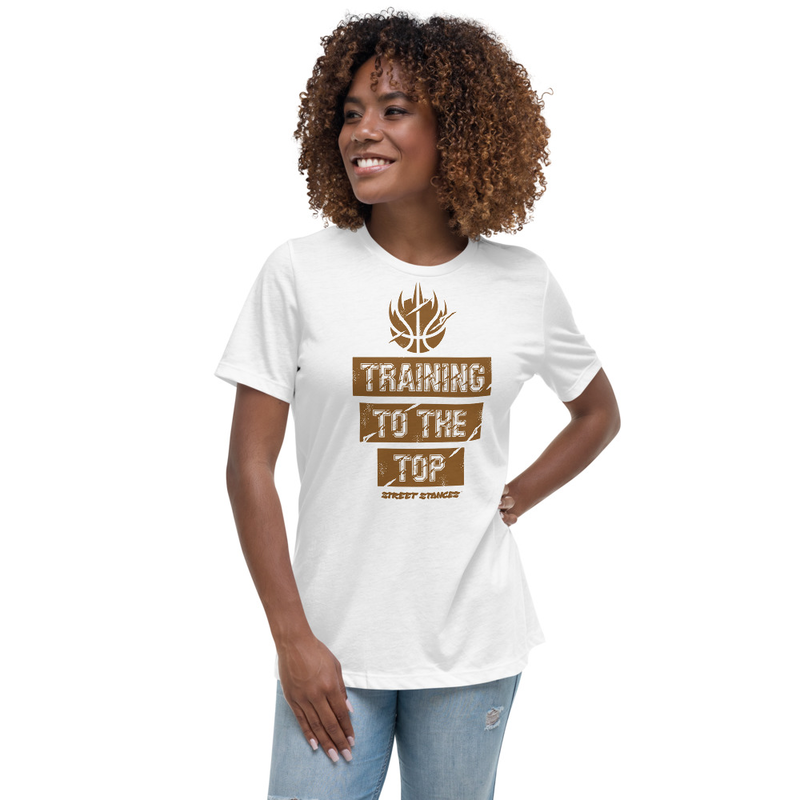 TRAINING TO THE TOP WOMEN'S BASKETBALL DRIP GRAPHIC PRINT T-SHIRT