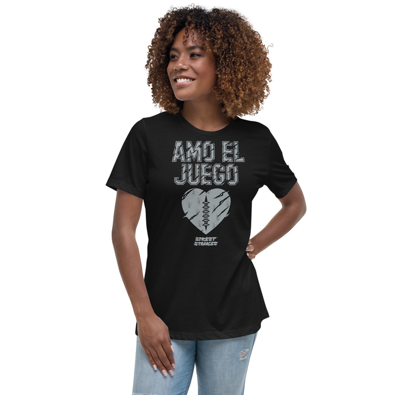 AMO EL JUEGO WOMEN'S FOOTBALL DRIP GRAPHIC PRINT T-SHIRT