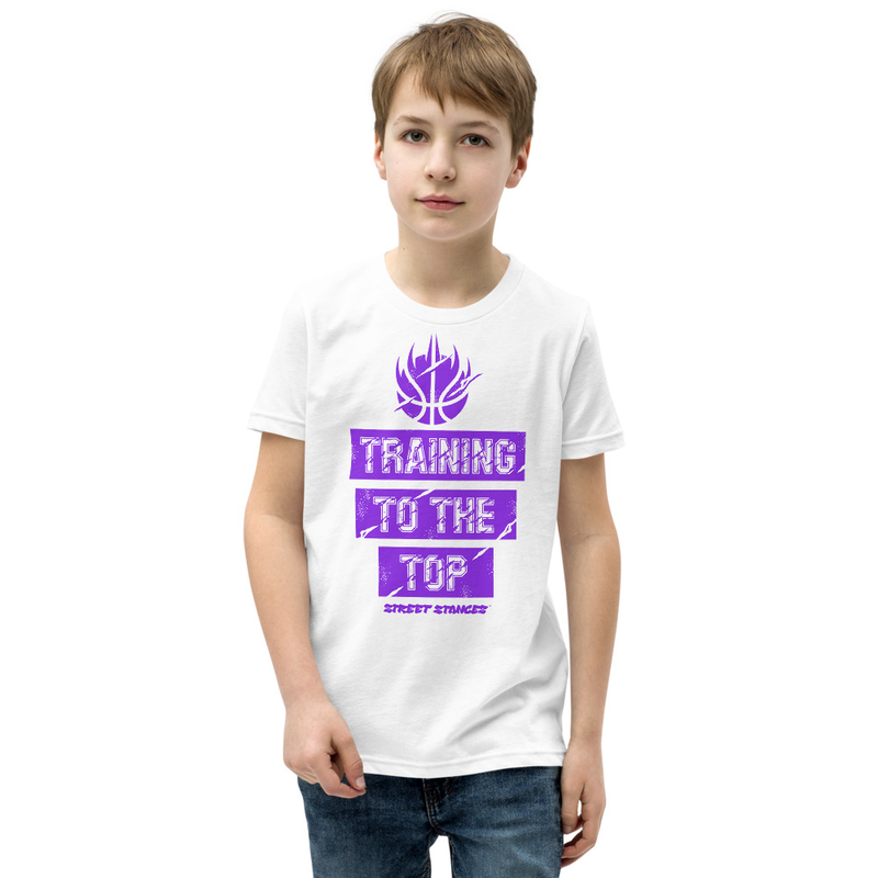 TRAINING TO THE TOP YOUTH BASKETBALL DRIP GRAPHIC PRINT T-SHIRT