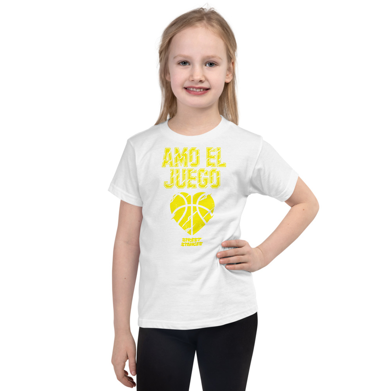 AMO EL JUEGO GIRLS BASKETBALL DRIP GRAPHIC PRINT T-SHIRT