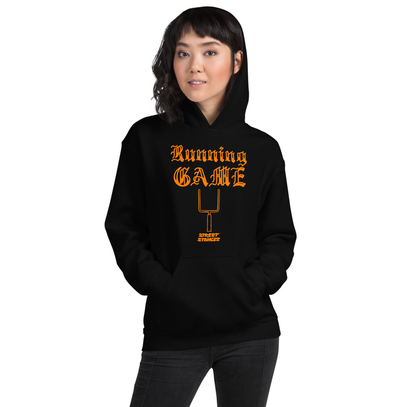 RUNNING GAME WOMEN'S FOOTBALL DRIP GRAPHIC PRINT HOODIE SWEATSHIRT