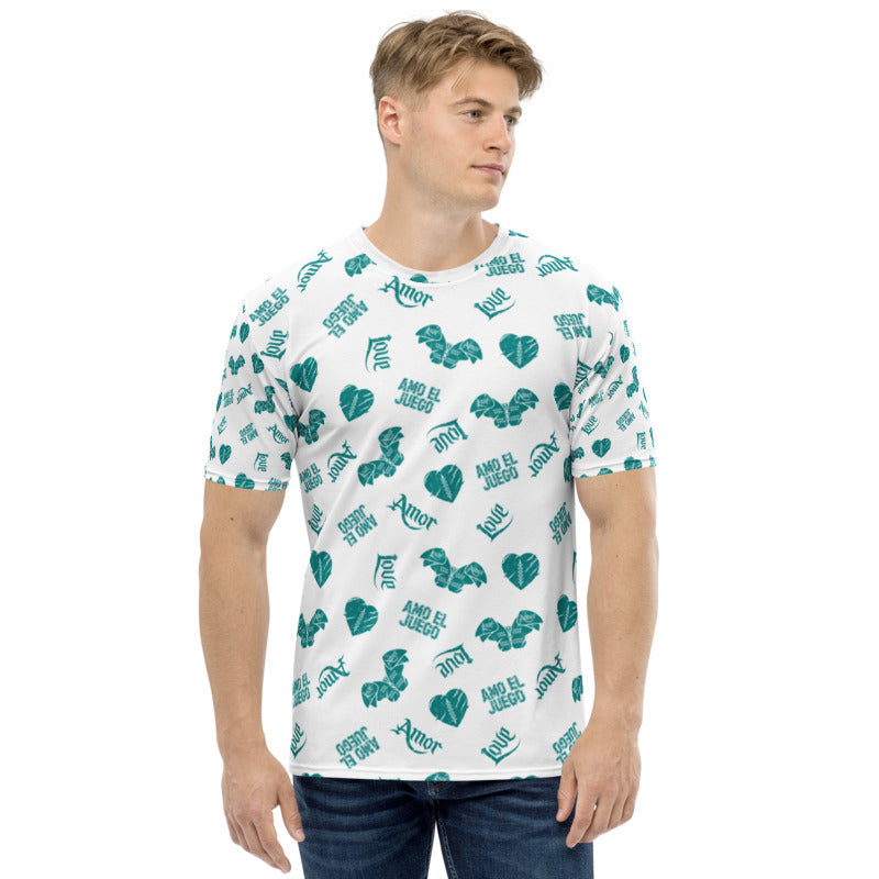 AMO EL JUEGO MEN'S FOOTBALL DRIP GRAPHIC PATTERN T-SHIRT