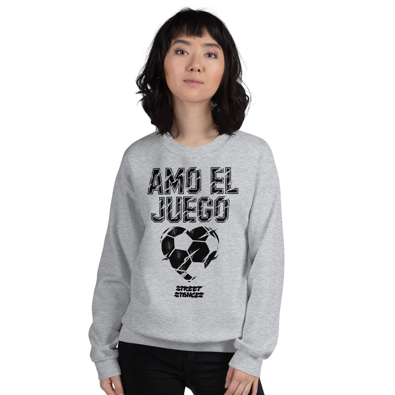 AMO EL JUEGO WOMEN'S SOCCER DRIP GRAPHIC PRINT CREWNECK SWEATSHIRT