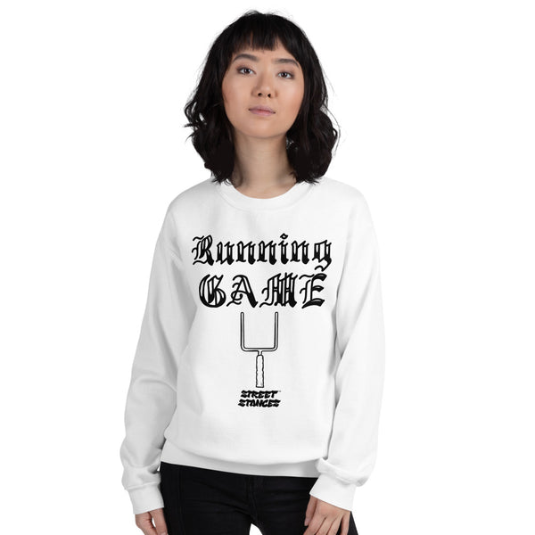 RUNNING GAME WOMEN'S FOOTBALL DRIP GRAPHIC PRINT CREWNECK SWEATSHIRT