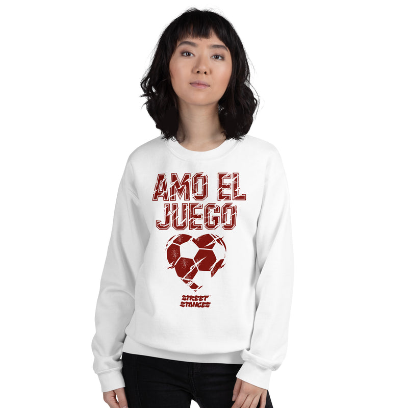 AMO EL JUEGO WOMEN'S SOCCER DRIP GRAPHIC PRINT CREWNECK SWEATSHIRT