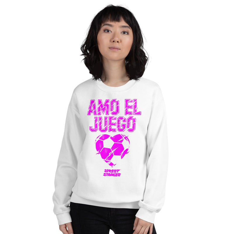 AMO EL JUEGO WOMEN'S SOCCER DRIP GRAPHIC PRINT CREWNECK SWEATSHIRT