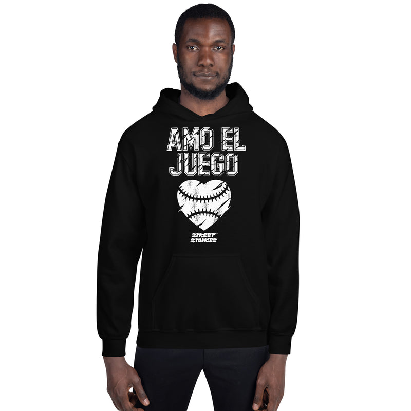 AMO EL JUEGO MEN'S BASEBALL DRIP GRAPHIC PRINT HOODIE SWEATSHIRT