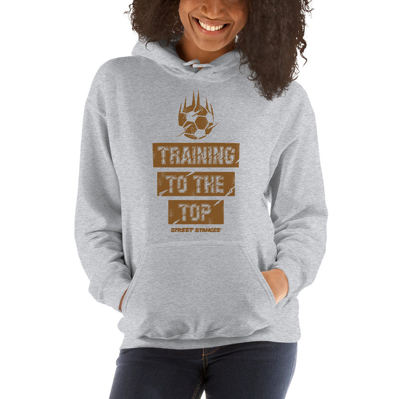 TRAINING TO THE TOP WOMEN'S SOCCER DRIP GRAPHIC PRINT HOODIE SWEATSHIRT