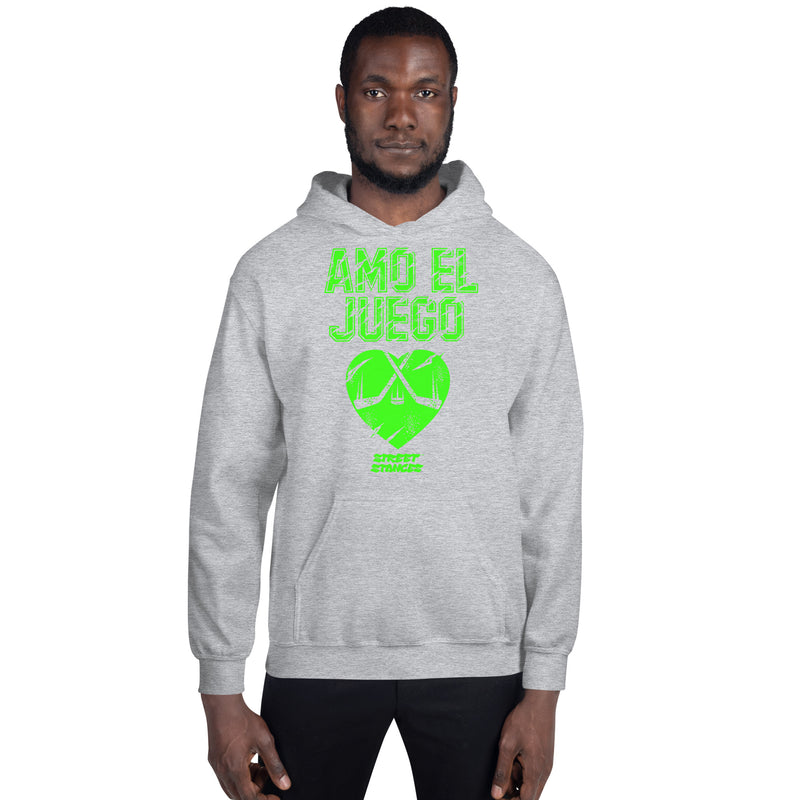 AMO EL JUEGO MEN'S HOCKEY DRIP GRAPHIC PRINT HOODIE SWEATSHIRT