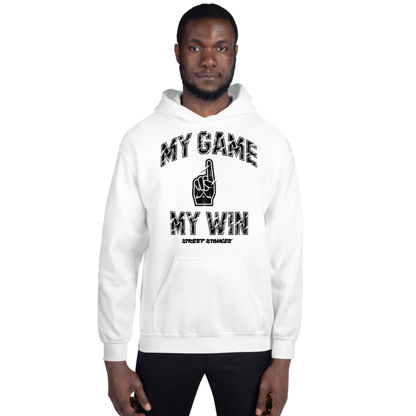 MY GAME, MY WIN MEN'S HOCKEY  DRIP GRAPHIC PRINT HOODIE SWEATSHIRT