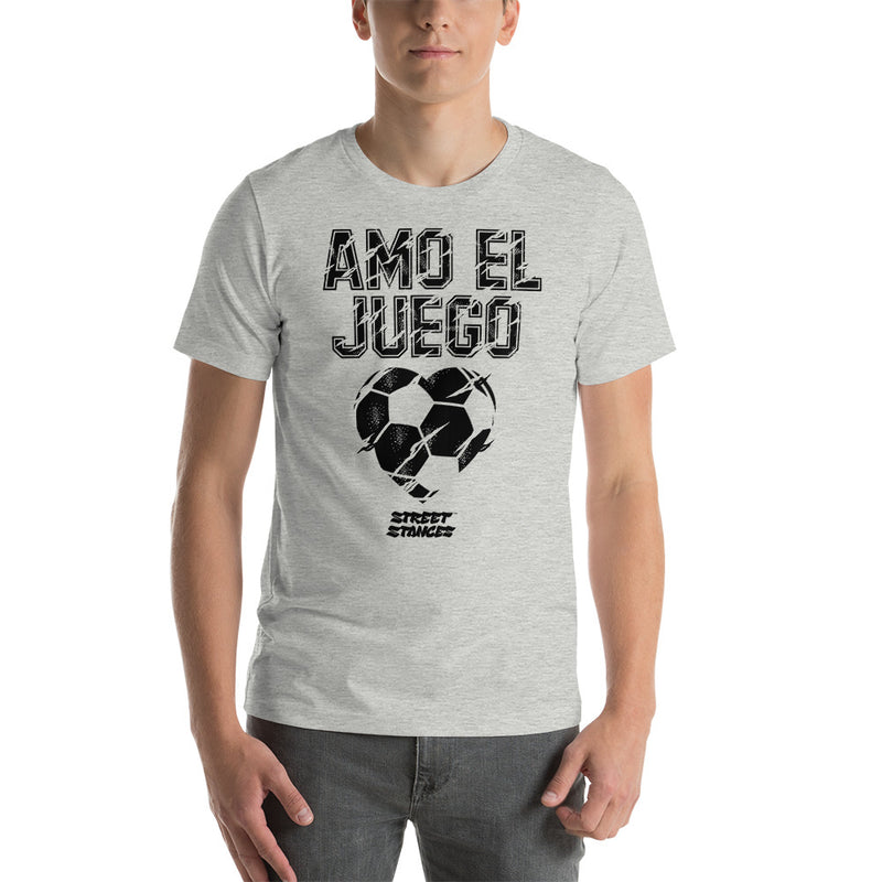 AMO EL JUEGO MEN'S SOCCER DRIP GRAPHIC PRINT T-SHIRT