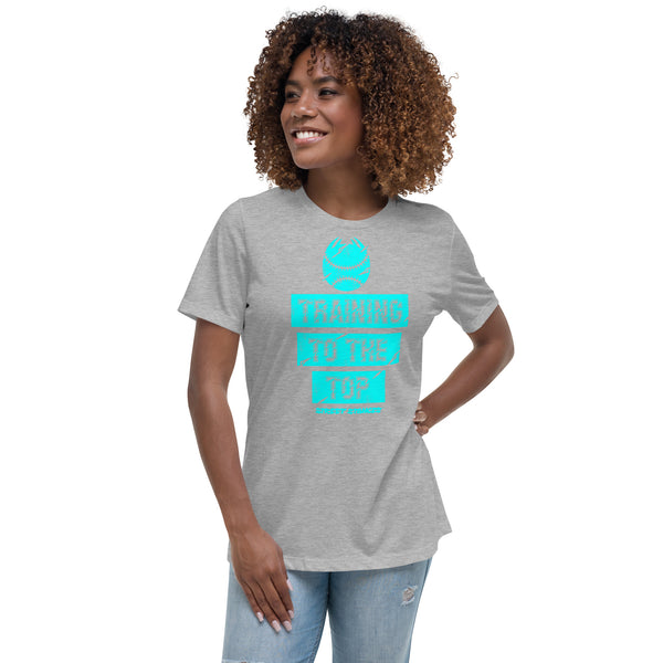 TRAINING TO THE TOP WOMEN'S BASEBALL DRIP GRAPHIC PRINT T-SHIRT