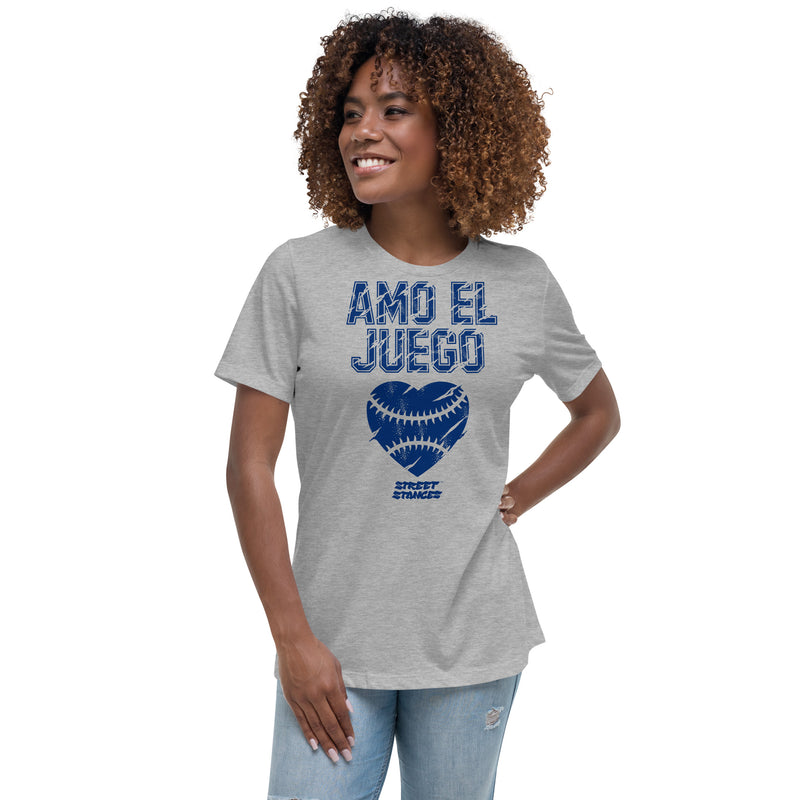 AMO EL JUEGO WOMEN'S BASEBALL DRIP GRAPHIC PRINT T-SHIRT