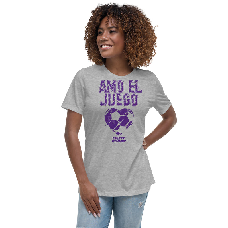 AMO EL JUEGO WOMEN'S SOCCER DRIP GRAPHIC PRINT T-SHIRT