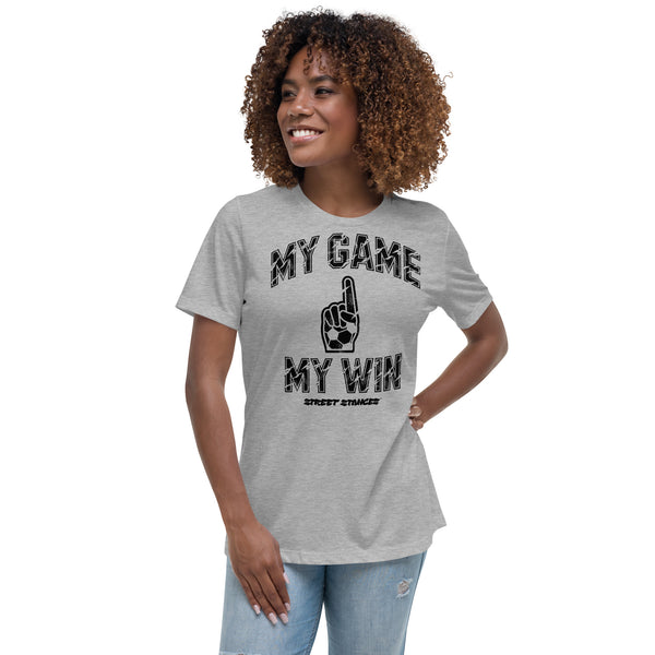 MY GAME, MY WIN WOMEN'S SOCCER DRIP GRAPHIC PRINT T-SHIRT