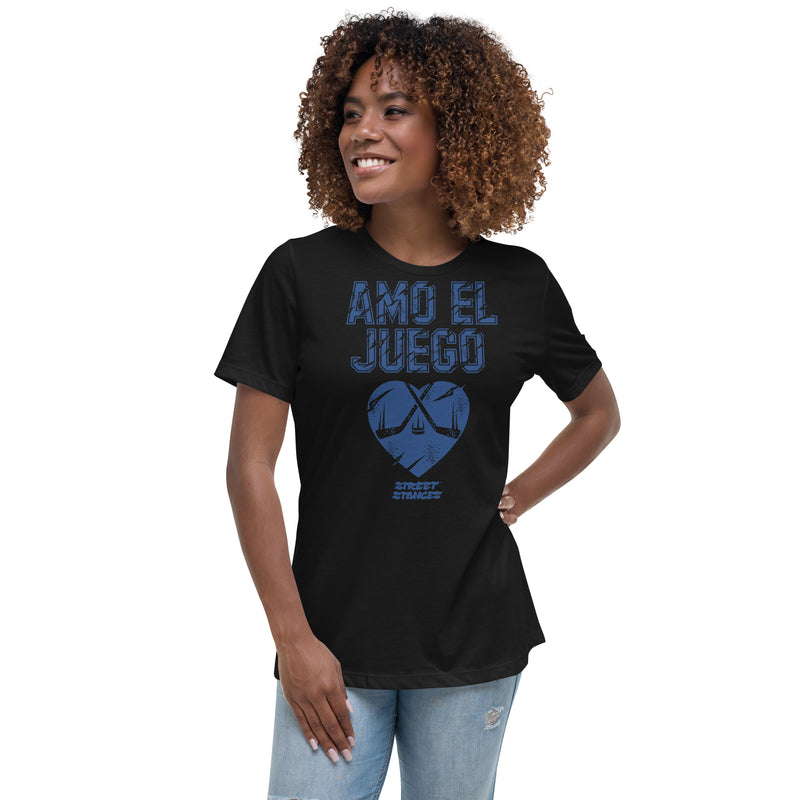 AMO EL JUEGO WOMEN'S HOCKEY DRIP GRAPHIC PRINT T-SHIRT