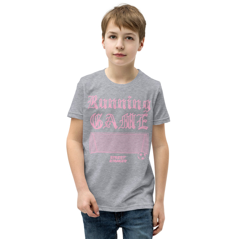 RUNNING GAME YOUTH SOCCER DRIP GRAPHIC PRINT T-SHIRT