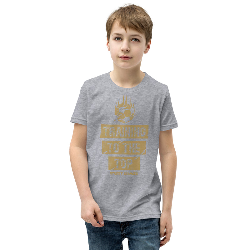 TRAINING TO THE TOP YOUTH SOCCER DRIP GRAPHIC PRINT T-SHIRT
