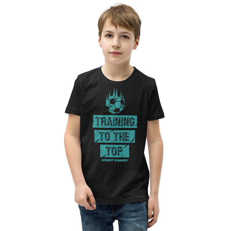 TRAINING TO THE TOP YOUTH SOCCER DRIP GRAPHIC PRINT T-SHIRT