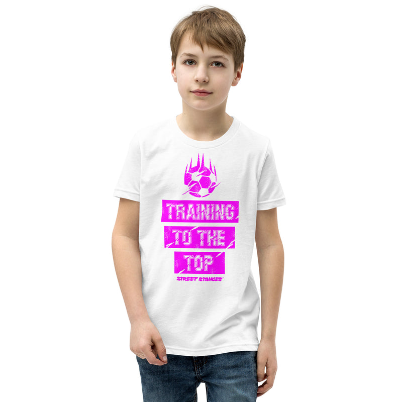 TRAINING TO THE TOP YOUTH SOCCER DRIP GRAPHIC PRINT T-SHIRT