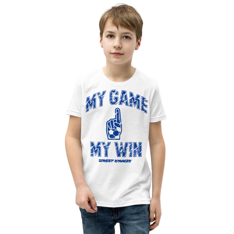 MY GAME, MY WIN YOUTH SOCCER DRIP GRAPHIC PRINT T-SHIRT